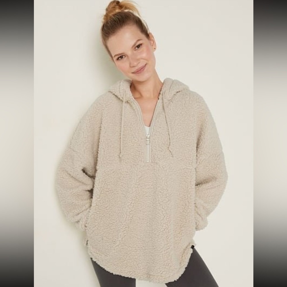 VS half zip teddybear jacket